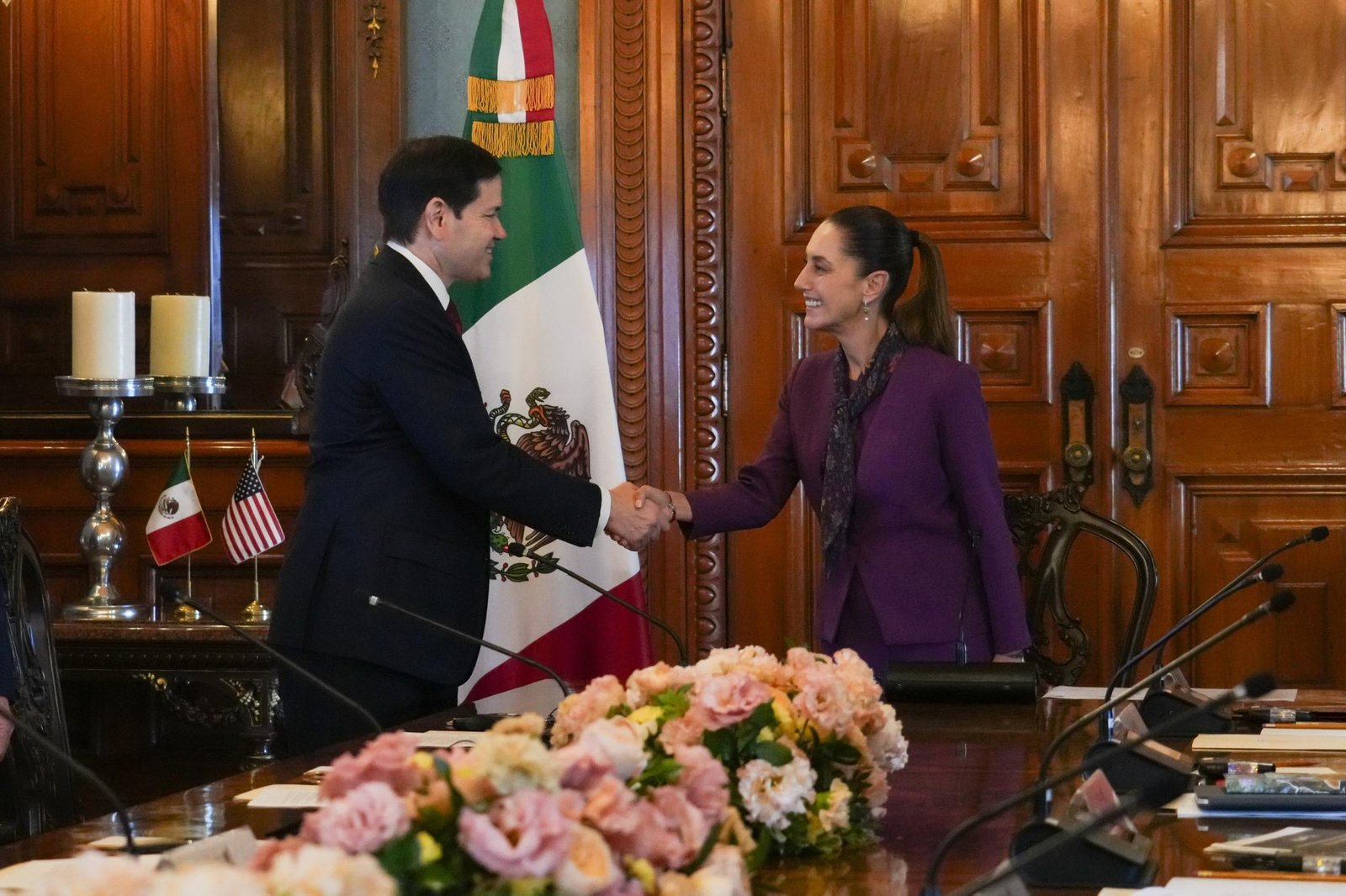 Sheinbaum y Marco Rubio se reúnen en Palacio Nacional para reforzar acuerdos de seguridad