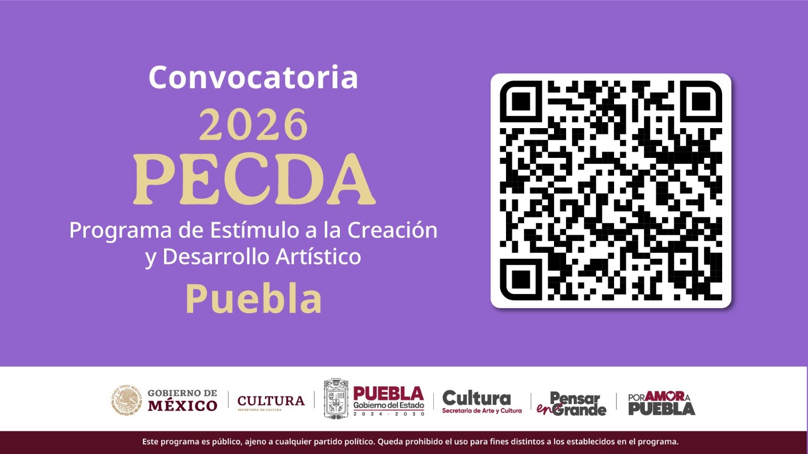 Abre convocatoria PECDA en beneficio de proyectos artísticos poblanos