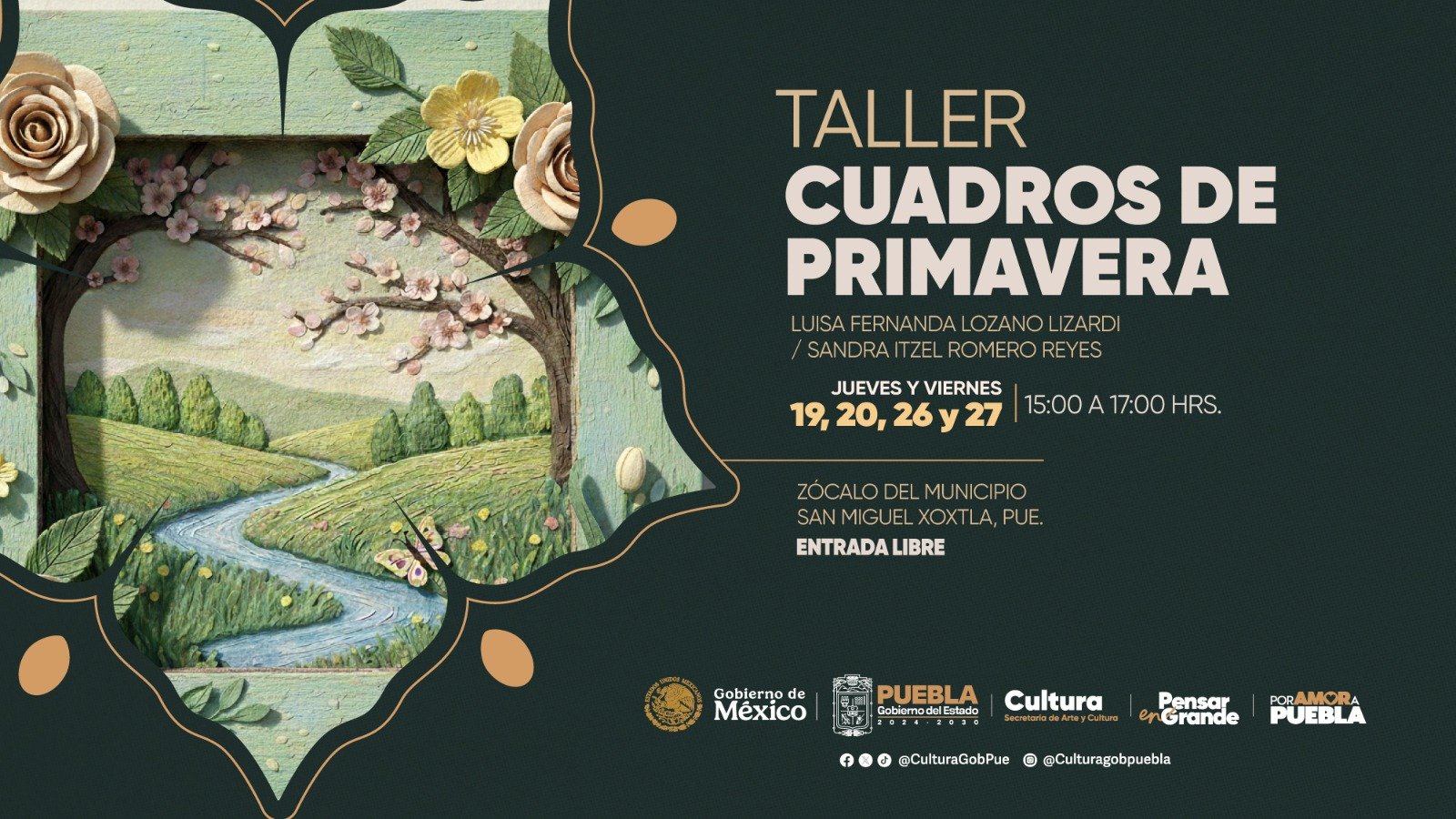 Impulsa Secretaría de Cultura el arte popular con taller de cartonería en Xoxtla