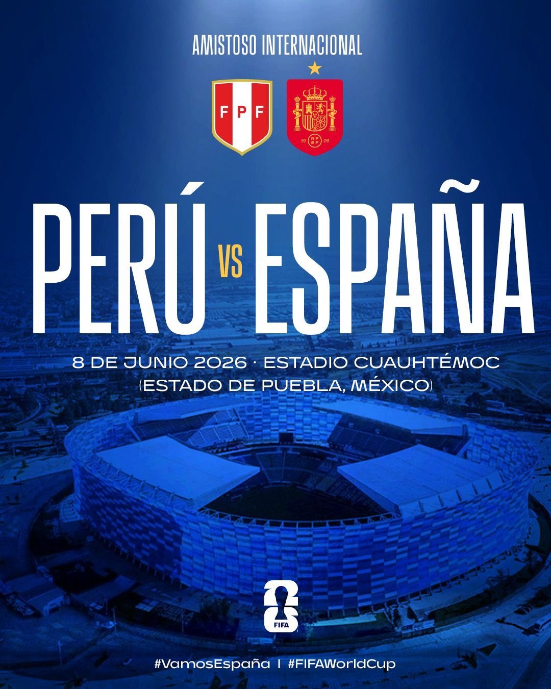PUEBLA ESTÁ EN EL MUNDIAL, RECIBE A PERÚ Y ESPAÑA EN PARTIDO DE PREPARACIÓN