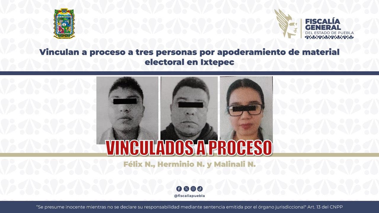 Vinculan a proceso a tres personas por apoderamiento de material electoral en Ixtepec