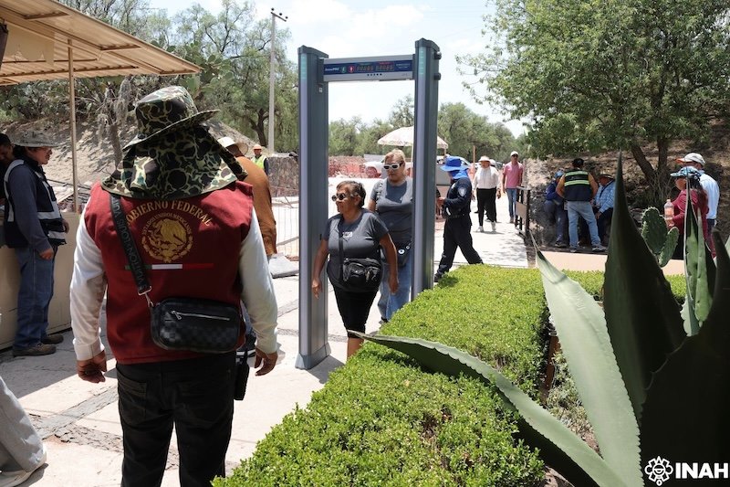 El INAH refuerza seguridad en las zonas arqueológicas más visitadas con arcos detectores