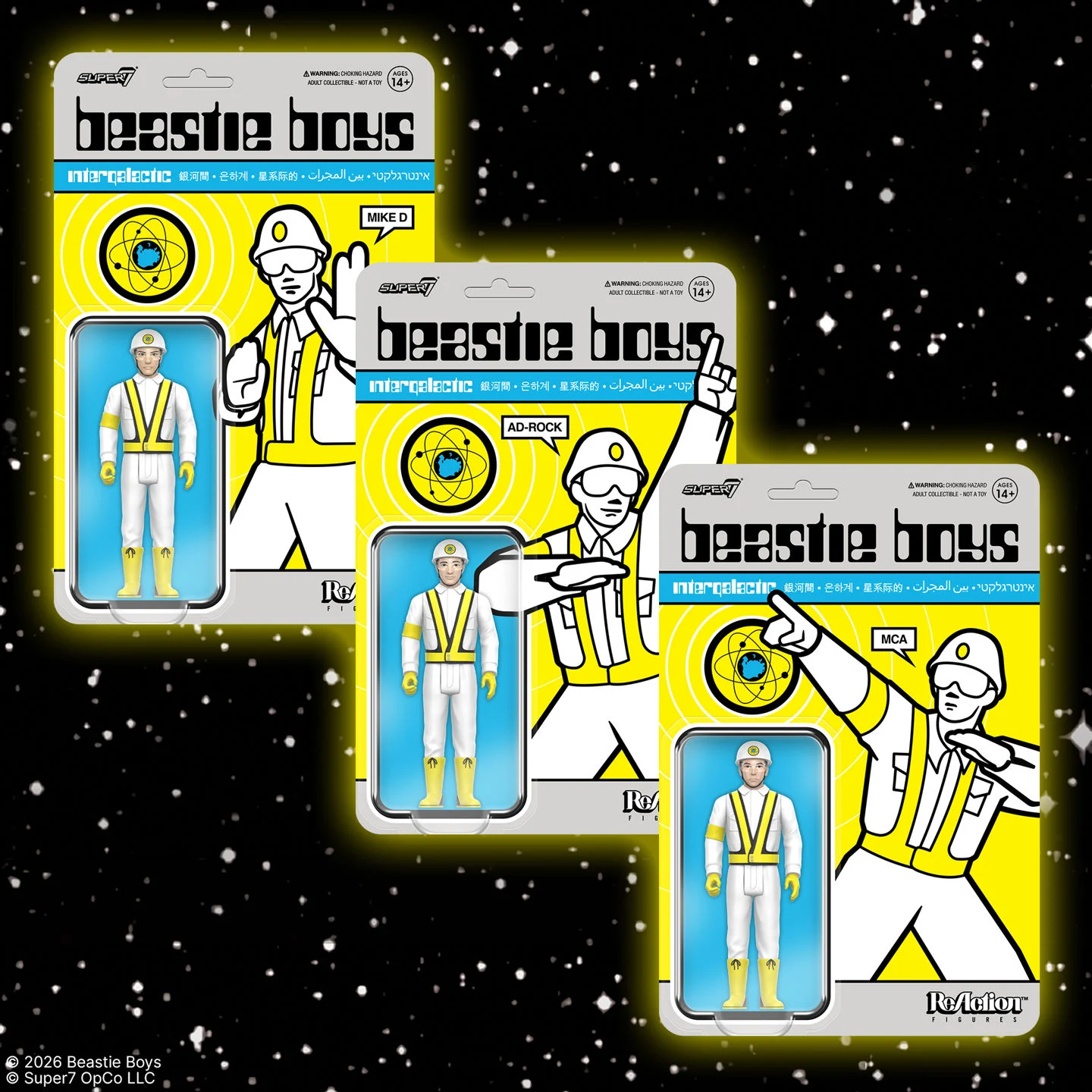 Nostalgia «Intergalactic»: Super7 inmortaliza a los Beastie Boys con figuras de colección de su video más icónico