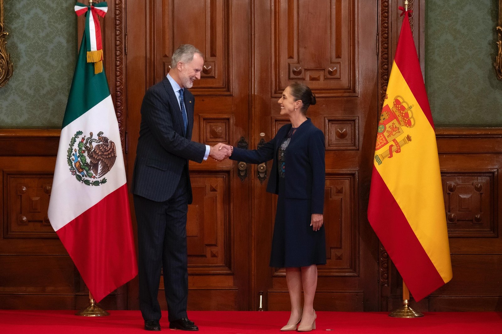 Claudia Sheinbaum recibe al rey Felipe VI de España tras siete años de pausa diplomática