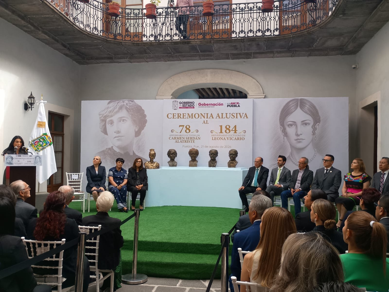 Conmemoran en Puebla el legado de Carmen Serdán y Leona Vicario como referentes de libertad y transformación
