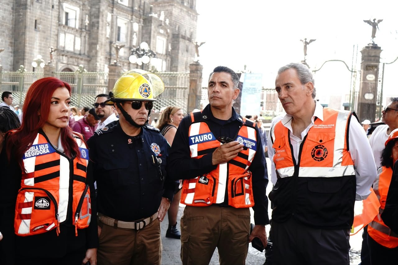 Encabeza Pepe Chedraui el Segundo Simulacro Nacional 2026 en Puebla Capital
