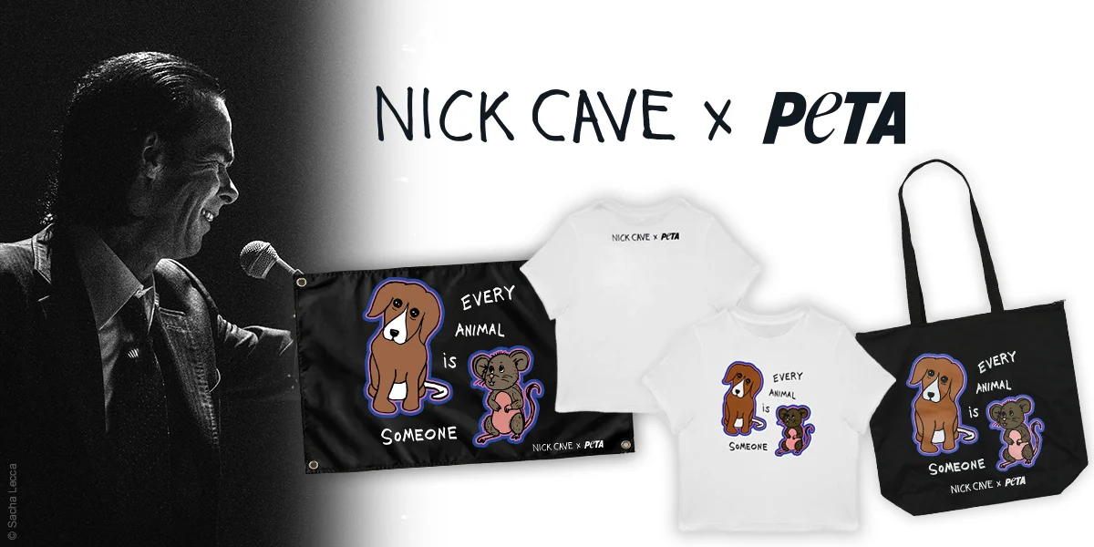 Nick Cave y PETA lanzan colección exclusiva para promover la compasión hacia todas las especies